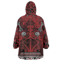 Aotearoa Iwi Te Arawa Wearable Blanket Hoodie Maori Wharenui House Tribal Pattern LT9 - Polynesian Pride