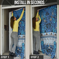 Aotearoa Iwi Ngati Porou Door Cover Maori Wharenui House Tribal Pattern LT9 - Polynesian Pride