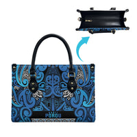 Aotearoa Iwi Ngati Porou Leather Bag Maori Wharenui House Tribal Pattern LT9 - Polynesian Pride
