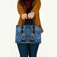 Aotearoa Iwi Ngati Porou Leather Bag Maori Wharenui House Tribal Pattern LT9 - Polynesian Pride