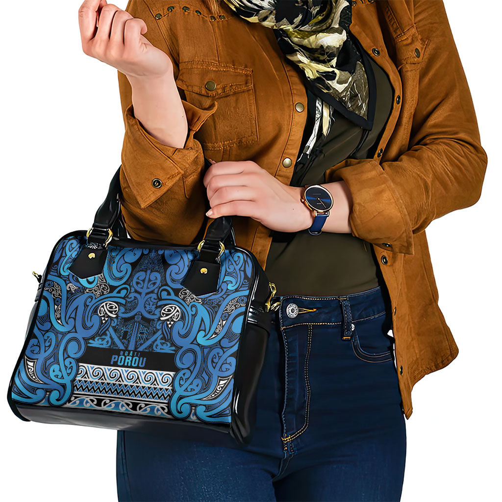 Aotearoa Iwi Ngati Porou Shoulder Handbag Maori Wharenui House Tribal Pattern LT9 - Polynesian Pride