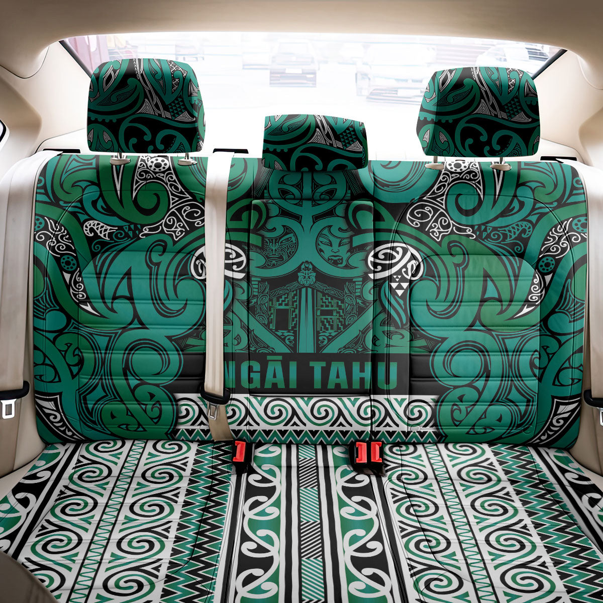 Aotearoa Iwi Ngai Tahu Back Car Seat Cover Maori Wharenui House Tribal Pattern LT9 - Polynesian Pride
