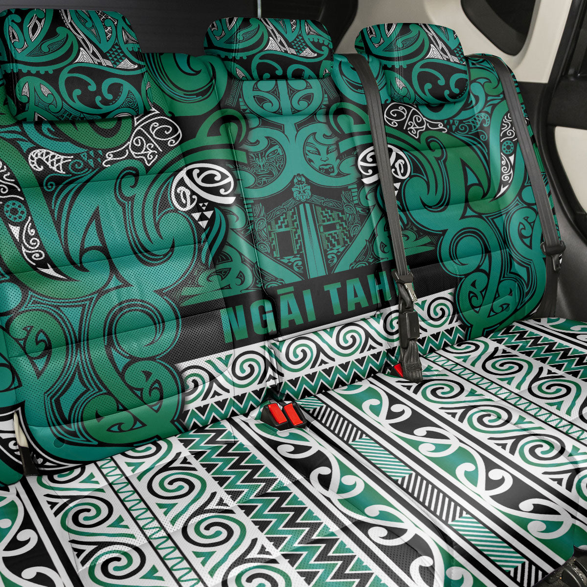 Aotearoa Iwi Ngai Tahu Back Car Seat Cover Maori Wharenui House Tribal Pattern LT9 - Polynesian Pride