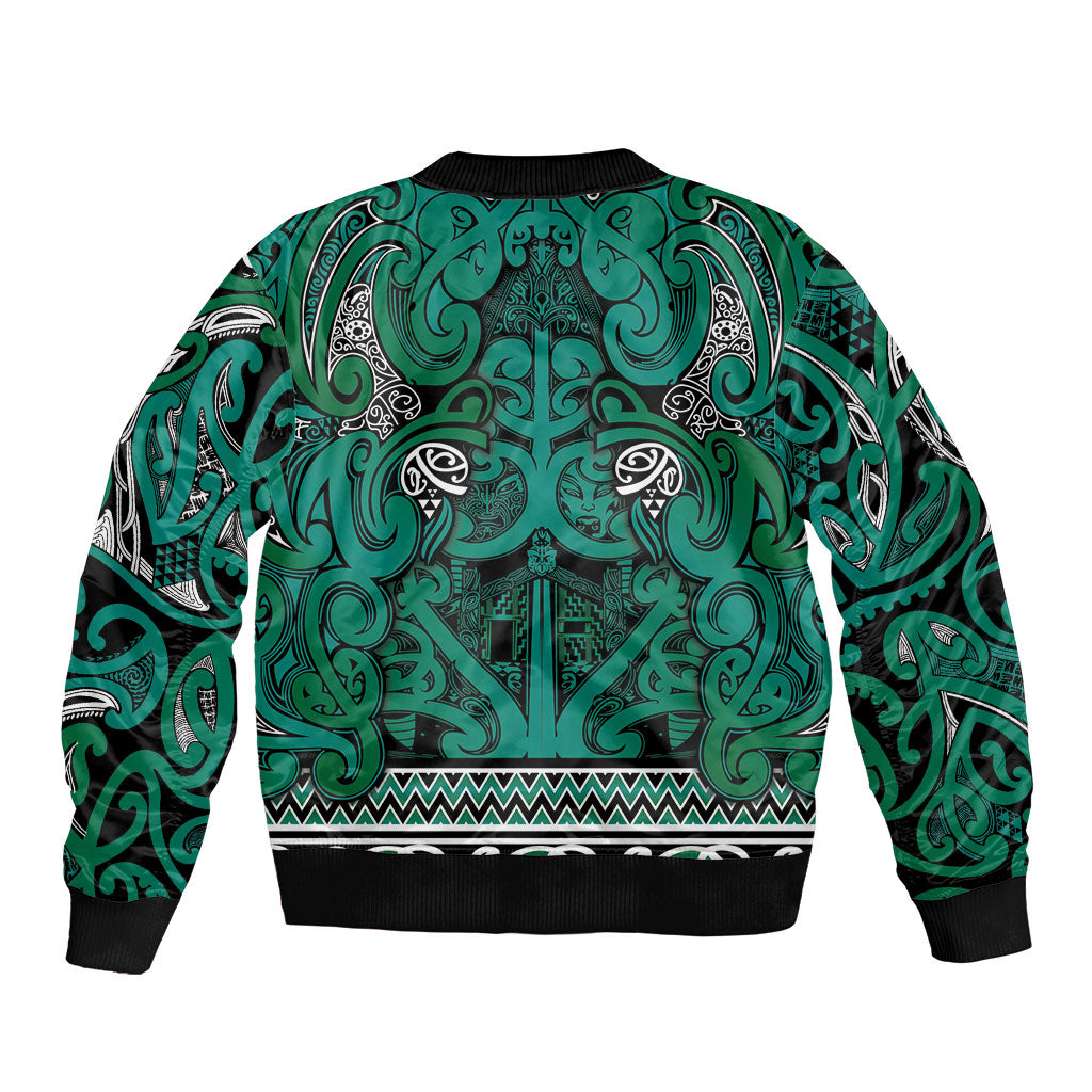 Aotearoa Iwi Ngai Tahu Bomber Jacket Maori Wharenui House Tribal Pattern LT9 - Polynesian Pride
