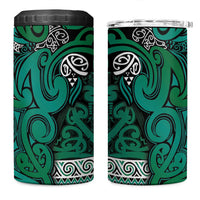Aotearoa Iwi Ngai Tahu 4 in 1 Can Cooler Tumbler Maori Wharenui House Tribal Pattern LT9 One Size: 16 oz Turquoise - Polynesian Pride