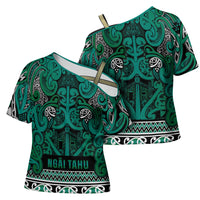 Aotearoa Iwi Ngai Tahu Cross Shoulder Shirt Maori Wharenui House Tribal Pattern LT9 - Polynesian Pride