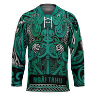 Aotearoa Iwi Ngai Tahu Hockey Jersey Maori Wharenui House Tribal Pattern LT9 Unisex Turquoise - Polynesian Pride