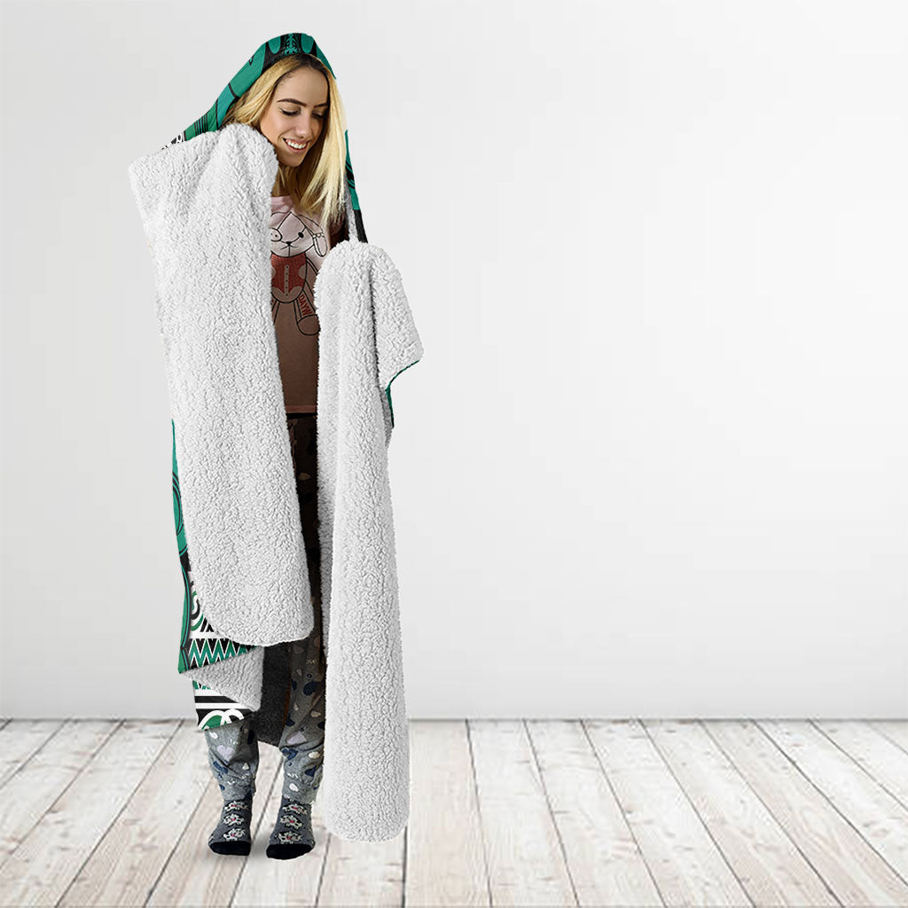 Aotearoa Iwi Ngai Tahu Hooded Blanket Maori Wharenui House Tribal Pattern LT9 - Polynesian Pride