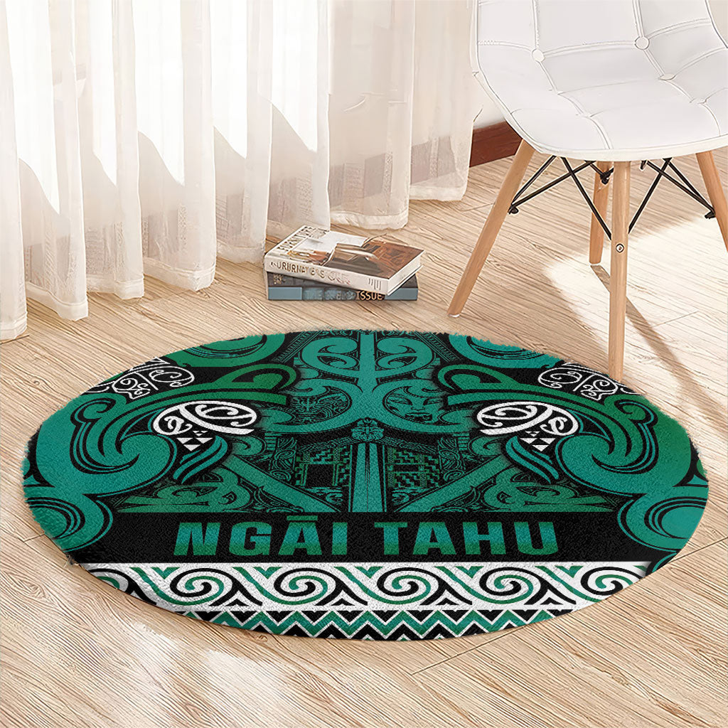 Aotearoa Iwi Ngai Tahu Round Carpet Maori Wharenui House Tribal Pattern LT9 - Polynesian Pride