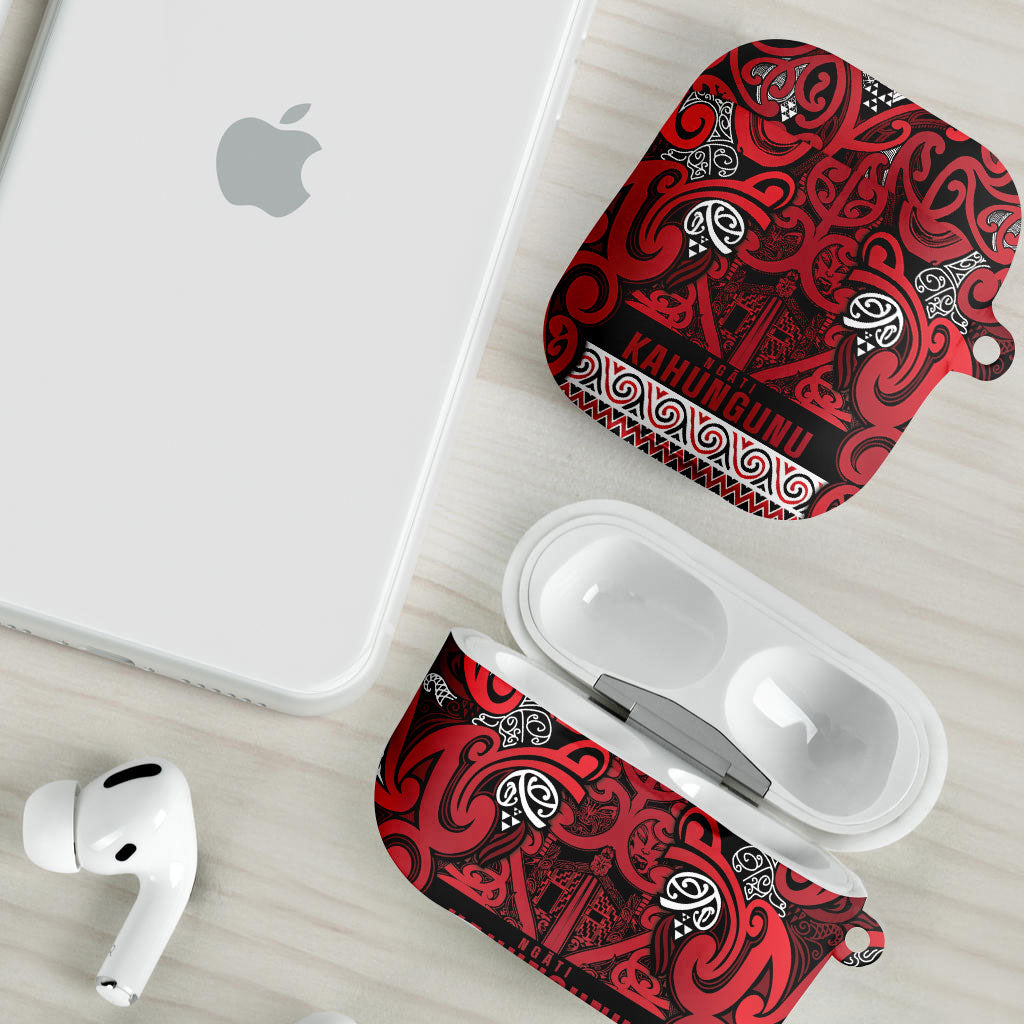 Aotearoa Iwi Ngati Kahungunu AirPods Case Maori Wharenui House Tribal Pattern LT9 - Polynesian Pride