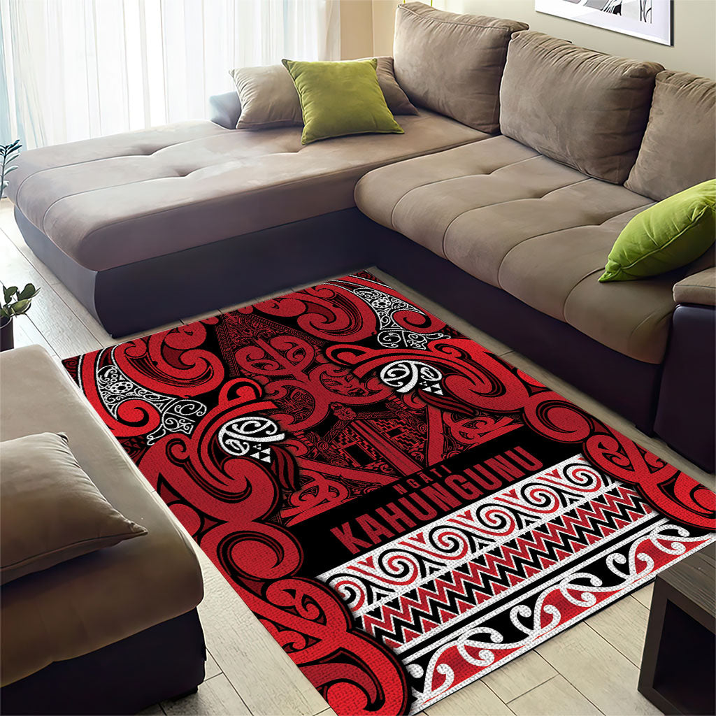 Aotearoa Iwi Ngati Kahungunu Area Rug Maori Wharenui House Tribal Pattern LT9 - Polynesian Pride