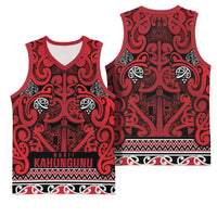 Aotearoa Iwi Ngati Kahungunu Basketball Jersey Maori Wharenui House Tribal Pattern LT9 - Polynesian Pride