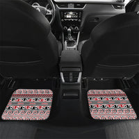 Aotearoa Iwi Ngati Kahungunu Car Mats Maori Wharenui House Tribal Pattern LT9 Set 2pcs - Back Dark red - Polynesian Pride