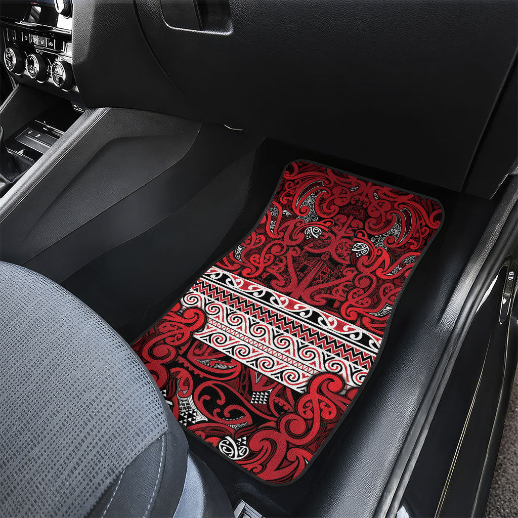 Aotearoa Iwi Ngati Kahungunu Car Mats Maori Wharenui House Tribal Pattern LT9 - Polynesian Pride