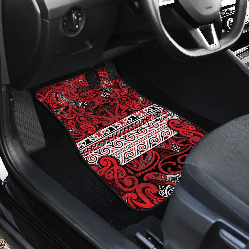 Aotearoa Iwi Ngati Kahungunu Car Mats Maori Wharenui House Tribal Pattern LT9 - Polynesian Pride