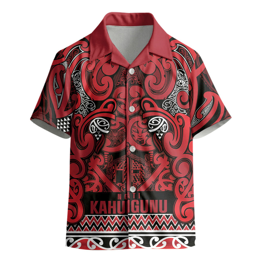 Aotearoa Iwi Ngati Kahungunu Kid Hawaiian Shirt Maori Wharenui House Tribal Pattern LT9 - Polynesian Pride