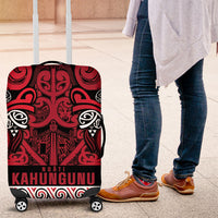 Aotearoa Iwi Ngati Kahungunu Luggage Cover Maori Wharenui House Tribal Pattern LT9 Dark red - Polynesian Pride