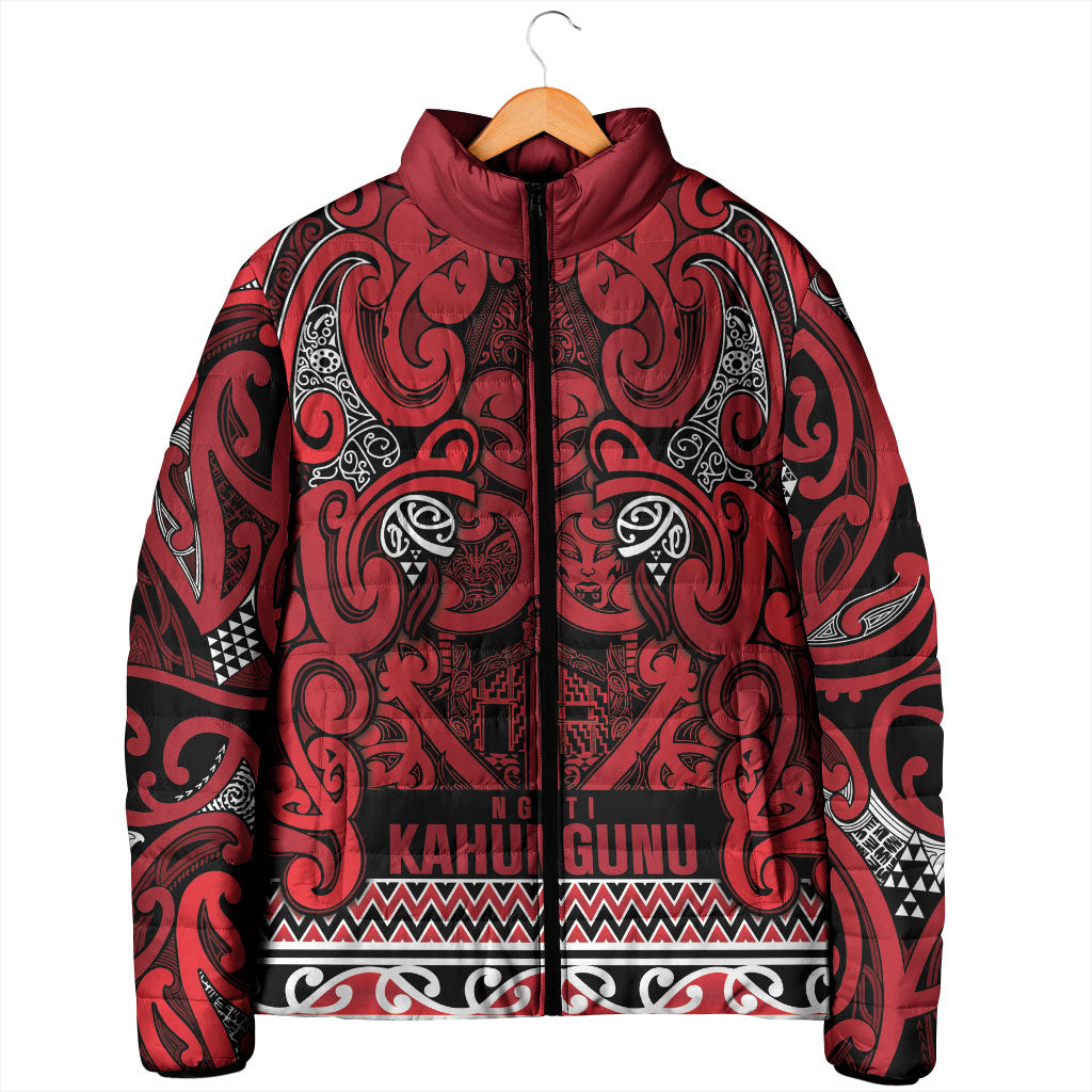 Aotearoa Iwi Ngati Kahungunu Padded Jacket Maori Wharenui House Tribal Pattern LT9 - Polynesian Pride