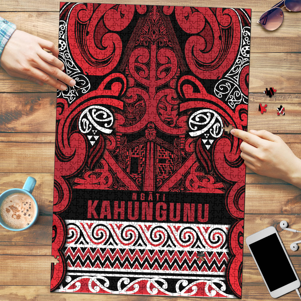 Aotearoa Iwi Ngati Kahungunu Puzzle Maori Wharenui House Tribal Pattern