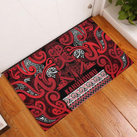 Aotearoa Iwi Ngati Kahungunu Rubber Doormat Maori Wharenui House Tribal Pattern LT9 - Polynesian Pride
