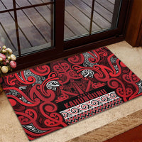 Aotearoa Iwi Ngati Kahungunu Rubber Doormat Maori Wharenui House Tribal Pattern LT9 - Polynesian Pride