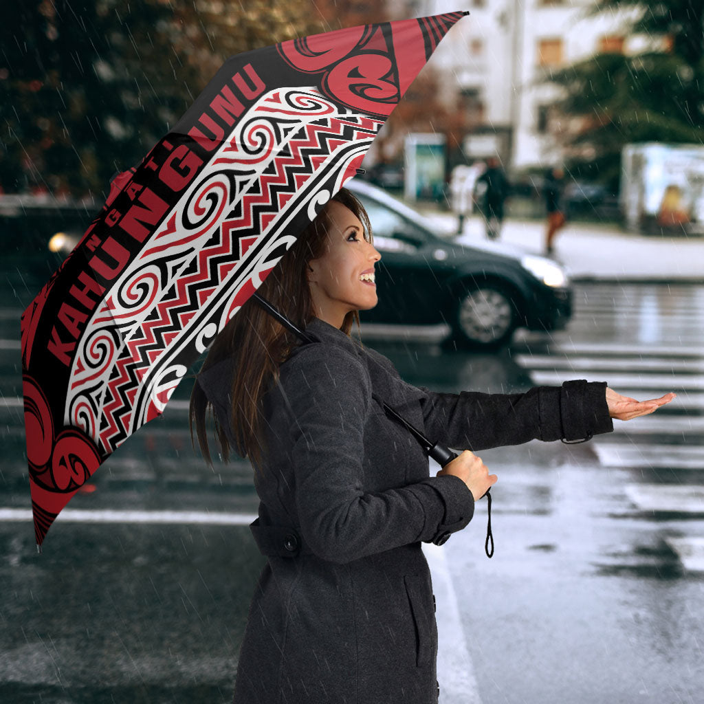 Aotearoa Iwi Ngati Kahungunu Umbrella Maori Wharenui House Tribal Pattern LT9 - Polynesian Pride