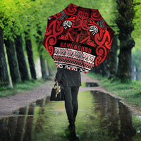 Aotearoa Iwi Ngati Kahungunu Umbrella Maori Wharenui House Tribal Pattern LT9 - Polynesian Pride