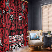Aotearoa Iwi Ngati Kahungunu Window Curtain Maori Wharenui House Tribal Pattern LT9 - Polynesian Pride