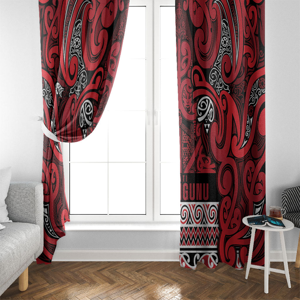 Aotearoa Iwi Ngati Kahungunu Window Curtain Maori Wharenui House Tribal Pattern LT9 - Polynesian Pride
