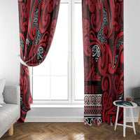 Aotearoa Iwi Ngati Kahungunu Window Curtain Maori Wharenui House Tribal Pattern LT9 - Polynesian Pride