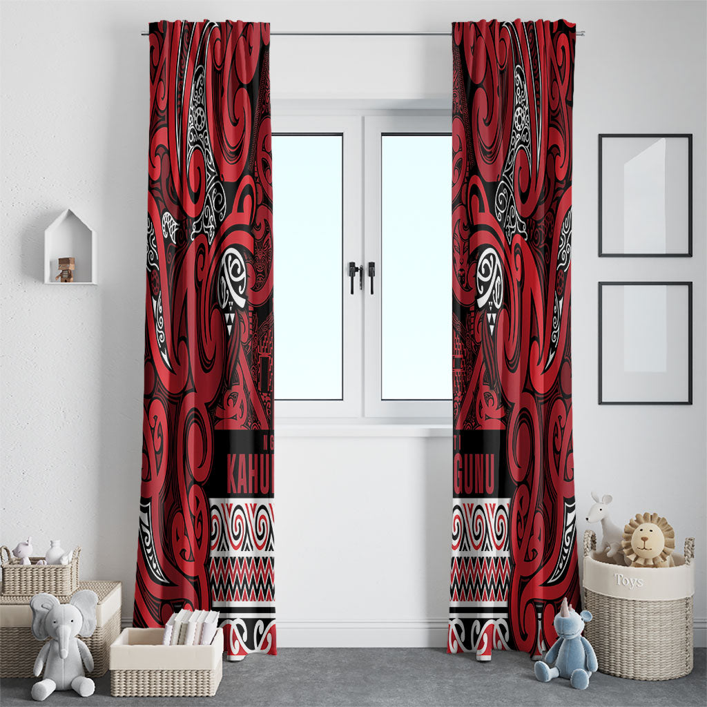 Aotearoa Iwi Ngati Kahungunu Window Curtain Maori Wharenui House Tribal Pattern LT9 - Polynesian Pride