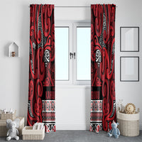 Aotearoa Iwi Ngati Kahungunu Window Curtain Maori Wharenui House Tribal Pattern LT9 - Polynesian Pride