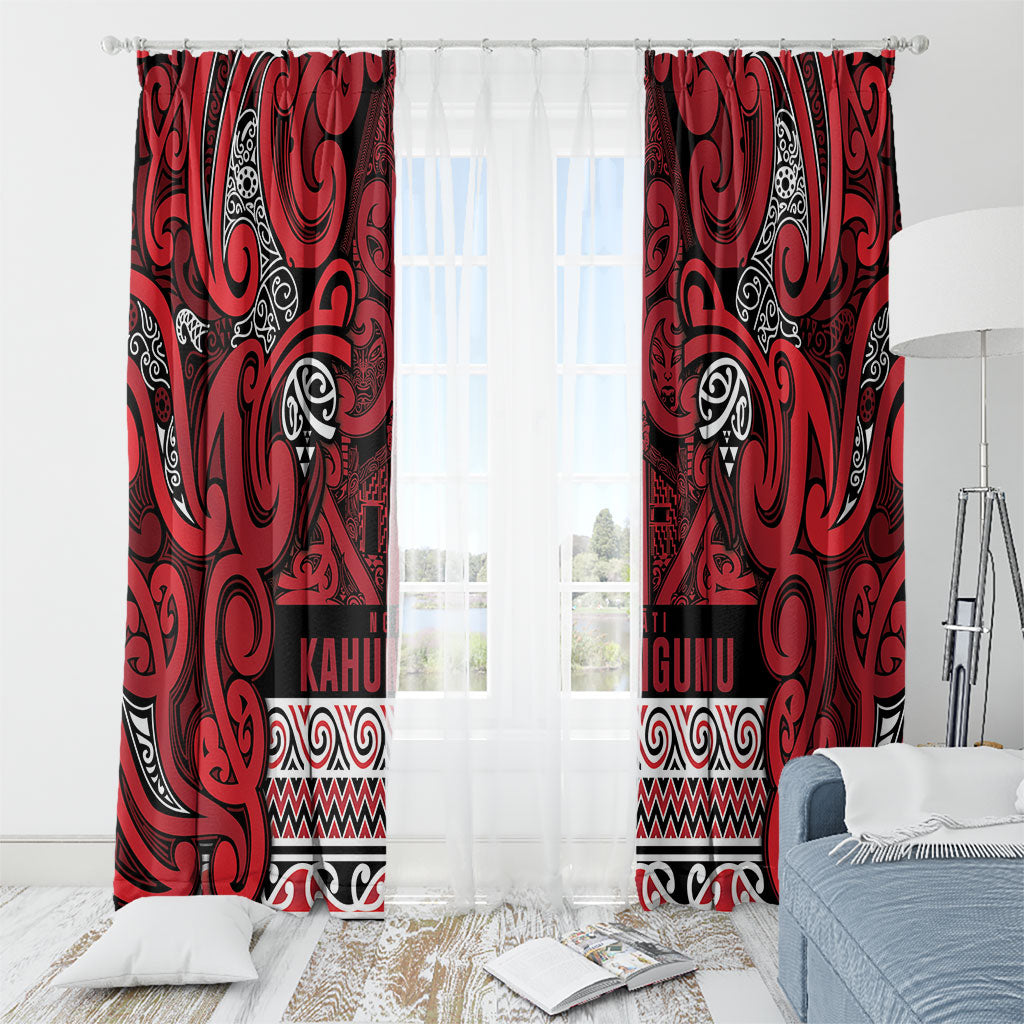 Aotearoa Iwi Ngati Kahungunu Window Curtain Maori Wharenui House Tribal Pattern LT9 - Polynesian Pride