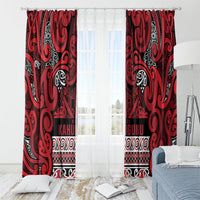 Aotearoa Iwi Ngati Kahungunu Window Curtain Maori Wharenui House Tribal Pattern LT9 - Polynesian Pride