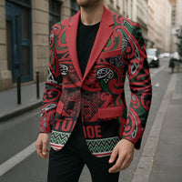Aotearoa Iwi Tuhoe Blazer Maori Wharenui House Tribal Pattern LT9 - Polynesian Pride