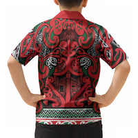 Aotearoa Iwi Tuhoe Kid Hawaiian Shirt Maori Wharenui House Tribal Pattern LT9 - Polynesian Pride