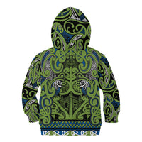 Aotearoa Iwi Whakatohea Kid Hoodie Maori Wharenui House Tribal Pattern LT9 - Polynesian Pride