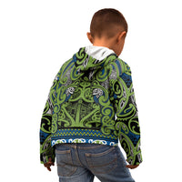 Aotearoa Iwi Whakatohea Kid Hoodie Maori Wharenui House Tribal Pattern LT9 - Polynesian Pride