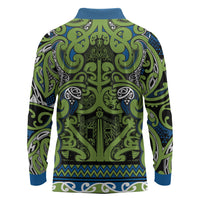 Aotearoa Iwi Whakatohea Long Sleeve Polo Shirt Maori Wharenui House Tribal Pattern LT9 - Polynesian Pride
