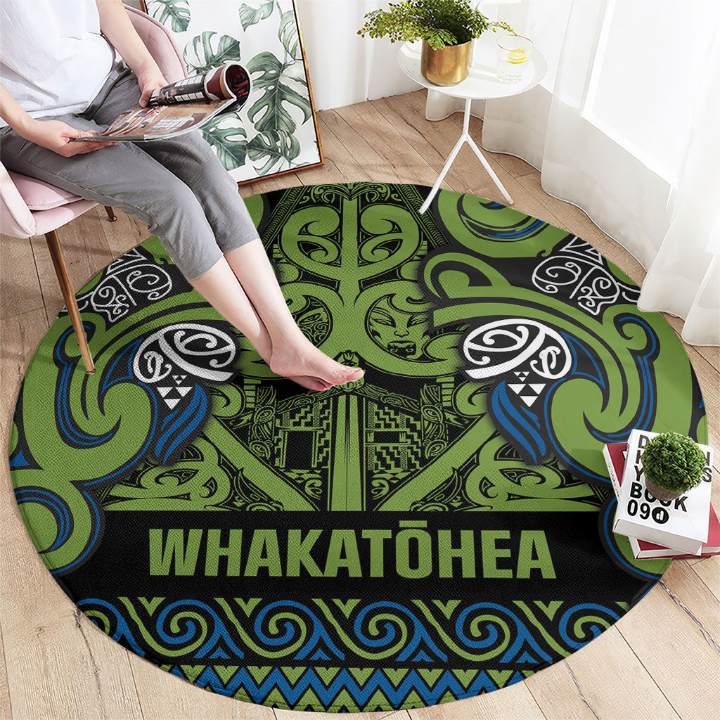 Aotearoa Iwi Whakatohea Round Carpet Maori Wharenui House Tribal Pattern LT9 - Polynesian Pride
