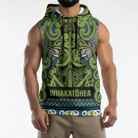 Aotearoa Iwi Whakatohea Sleeveless Hoodie Maori Wharenui House Tribal Pattern LT9 - Polynesian Pride