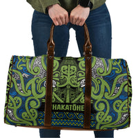 Aotearoa Iwi Whakatohea Travel Bag Maori Wharenui House Tribal Pattern LT9 Olive green - Polynesian Pride