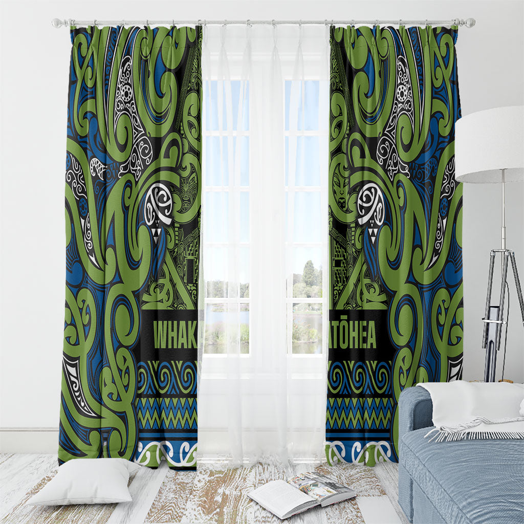 Aotearoa Iwi Whakatohea Window Curtain Maori Wharenui House Tribal Pattern LT9 - Polynesian Pride