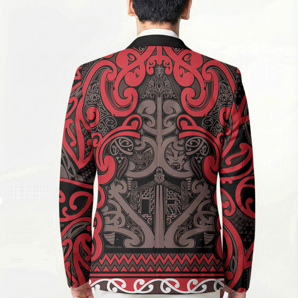 Aotearoa Iwi Ngati Awa Blazer Maori Wharenui House Tribal Pattern LT9 - Polynesian Pride