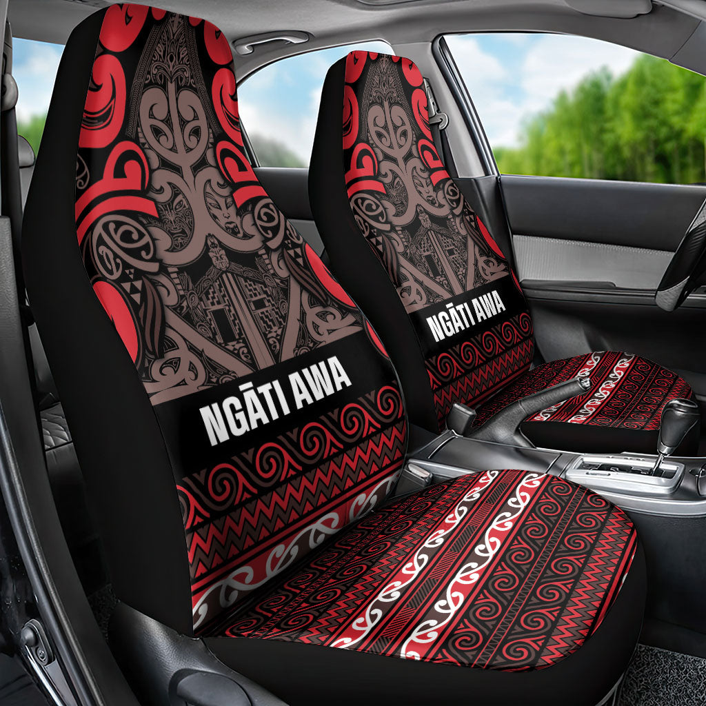 Aotearoa Iwi Ngati Awa Car Seat Cover Maori Wharenui House Tribal Pattern LT9 - Polynesian Pride