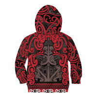 Aotearoa Iwi Ngati Awa Kid Hoodie Maori Wharenui House Tribal Pattern LT9 - Polynesian Pride