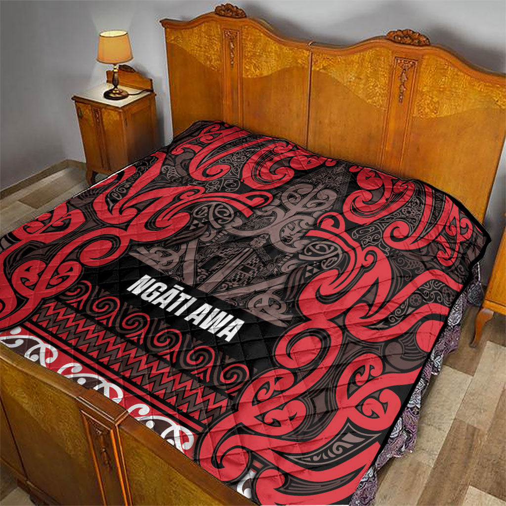 Aotearoa Iwi Ngati Awa Quilt Maori Wharenui House Tribal Pattern LT9 - Polynesian Pride
