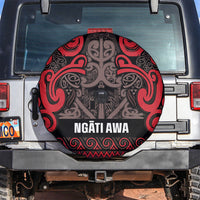 Aotearoa Iwi Ngati Awa Spare Tire Cover Maori Wharenui House Tribal Pattern LT9 Red - Polynesian Pride