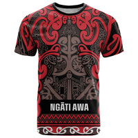 Aotearoa Iwi Ngati Awa T Shirt Maori Wharenui House Tribal Pattern LT9 Red - Polynesian Pride