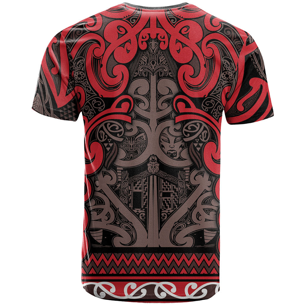 Aotearoa Iwi Ngati Awa T Shirt Maori Wharenui House Tribal Pattern LT9 - Polynesian Pride